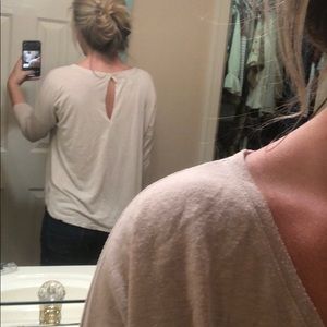 3/4 sleeve nude shirt